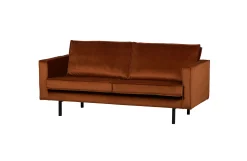 Retro Samtsofa Rodeo 2,5-Sitzer Rost-BePureHome Best