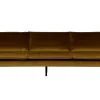 Retro Samtsofa Rodeo 3-Sitzer Honiggelb-BePureHome Clearance