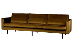 Retro Samtsofa Rodeo 3-Sitzer Honiggelb-BePureHome Clearance