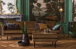 Retro Samtsofa Rodeo 3-Sitzer Honiggelb-BePureHome Clearance