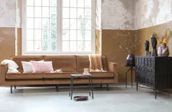 Retro Samtsofa Rodeo 3-Sitzer Honiggelb-BePureHome Clearance