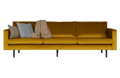 Retro Samtsofa Rodeo 3-Sitzer Ocker-BePureHome Online