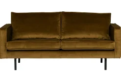 Retro Samtsofa Rodeo 2,5-Sitzer Honiggelb-BePureHome Online