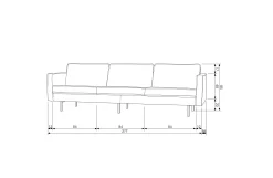 Retro Samtsofa Rodeo 3-Sitzer Pistazie-BePureHome Best