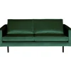 Retro Samtsofa Rodeo 2,5-Sitzer Waldgrün-BePureHome Outlet
