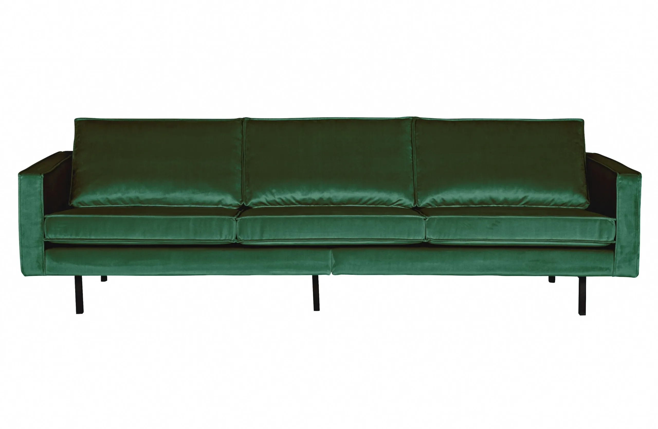 Retro Samtsofa Rodeo 3-Sitzer Waldgrün-BePureHome Clearance