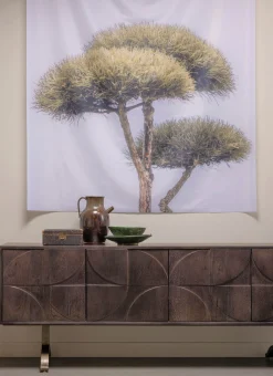 Retro Sideboard TV-Board Draw Mangoholz Walnuss-Finish-BePureHome Hot