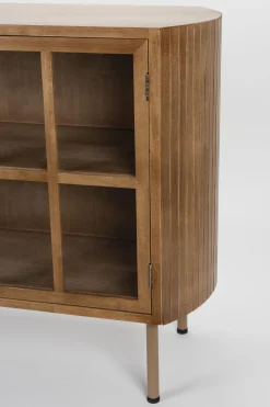 Retro Sideboard Vitrine Yaz Oval mit Sprossenkorpus-Vintagehaus Outlet