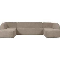 Retro Sofa Couch Sloping U-Form Organic Natur-BePureHome Online
