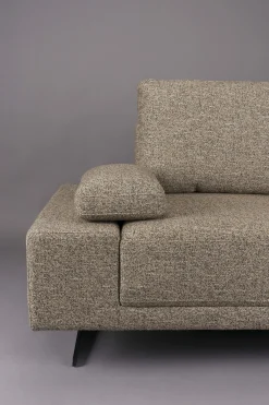 Retro Sofa Ecksofa Shelly Zimtbraun Natur Stoff Metallbeine Rechts-DutchBone Online