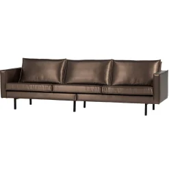 Retro Sofa Rodeo 3-Sitzer Metallic Kupfer Braun-WOOOD Discount