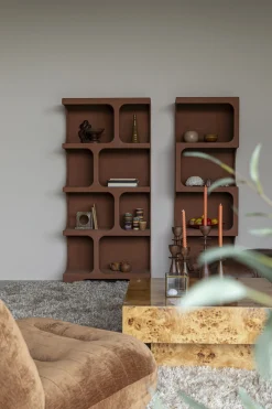 Retro Standregal Bücherregal Dundee Terracotta L-DutchBone Hot