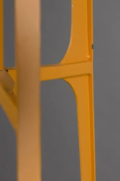 Retro Stehlampe Afra Metallgestell mit Bastschirm in orange-DutchBone