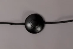 Retro Stehlampe Afra Metallgestell mit Bastschirm in orange-DutchBone