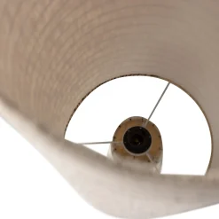 Retro Stehlampe Loft Bouclé Stripes Natur 130 cm-WOOOD