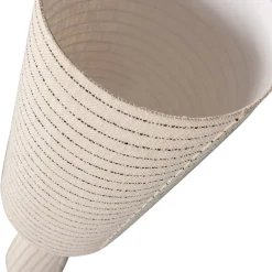 Retro Stehlampe Loft Bouclé Stripes Natur 130 cm-WOOOD