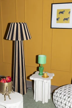 Retro Stehlampe Stripe It Up Schwarz Beige-Bold Monkey New