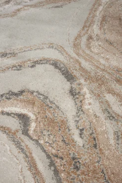 Retro Teppich Solar Grau/Terra 200 x 290 Marmoroptik-Zuiver New