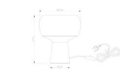 Retro Tischlampe Stehlampe Mushroom Glas Karamellfarben-BePureHome Discount