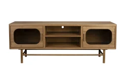 Retro TV-Board Sideboard Caroun Bambus Rauchglas-DutchBone Clearance