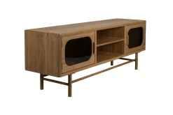 Retro TV-Board Sideboard Caroun Bambus Rauchglas-DutchBone Clearance