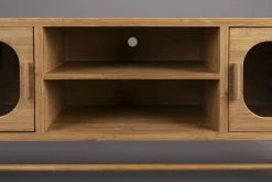 Retro TV-Board Sideboard Caroun Bambus Rauchglas-DutchBone Clearance