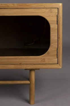 Retro TV-Board Sideboard Caroun Bambus Rauchglas-DutchBone Clearance