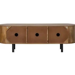 Retro TV-Board Sideboard Effortless Mangoholz 3türig-BePureHome New