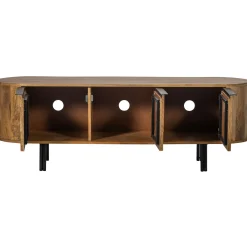 Retro TV-Board Sideboard Effortless Mangoholz 3türig-BePureHome New