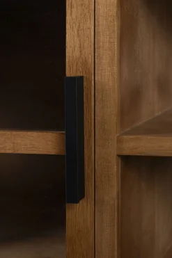 Retro TV-Board Sideboard Yaz Oval mit Sprossenkorpus-Vintagehaus Clearance