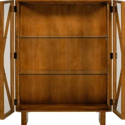 Retro Vitrine Kella Mangolzholz breit Natur-WOOOD Sale