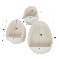 Retro Wandregale 3er Set Stone Tropfenform Marmor-Komposit-Vintagehaus Hot