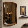 Retro Wandspiegel Samuel Mangoholz organisch geformt-BePureHome Clearance