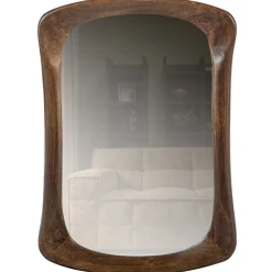 Retro Wandspiegel Samuel Mangoholz organisch geformt-BePureHome Clearance