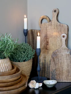 Schneidebrett Servierbrett Tapasbrett Tours Farn aus beständigem Akazienholz Geölt-Chic Antique