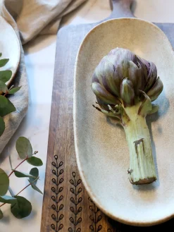 Schneidebrett Servierbrett Tapasbrett Tours Farn aus beständigem Akazienholz Geölt-Chic Antique