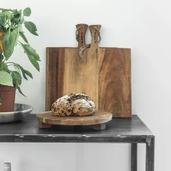 Schneidebrett Servierbrett aus beständigem Akazienholz Geölt 39 x 30 cm-Raw Materials Clearance
