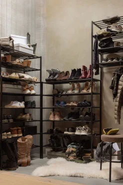 Schuhregal Industrial Ferro Metall Schwarz 40-WOOOD