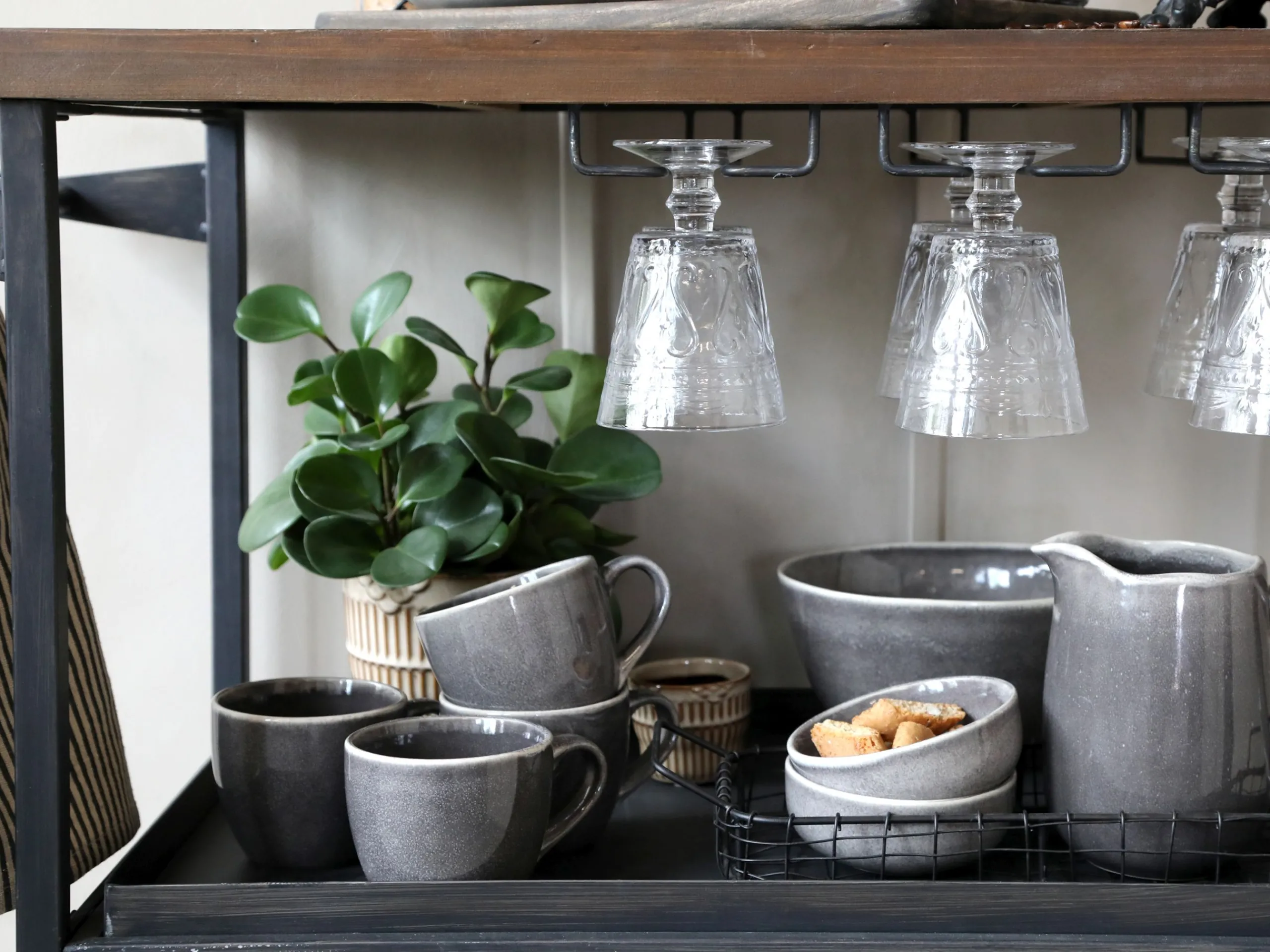 Servierwagen Küchentrolley Gaston Metall Rollen-Chic Antique Discount