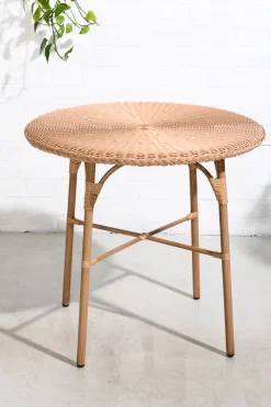 Set Rattan Esstisch 80 Ø Cabana + 2 Butterfly Stühle In/Outdoor-Vintagehaus New