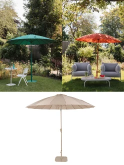 Sonnenschirm Sunbrella Sunshine mit Standfuß Marsala-Zuiver Clearance