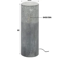 Stehlampe Industrial Zylinder Betonoptik 60 cm-Vintagehaus Lampen Discount