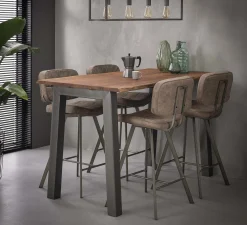 Stehtisch Bartisch Edge Akazie Baumkante Industrial 150/80/2,5-Vintagehaus