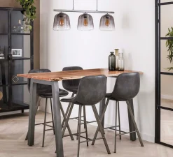 Stehtisch Bartisch Edge Akazie Baumkante Industrial 150/80/2,5-Vintagehaus