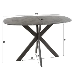 Stehtisch Bartisch Finn Industrial Melamin Keramikoptik 140-Vintagehaus Best