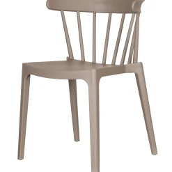 Stylisher Esszimmerstuhl Outdoorstuhl Gastro Bliss Kunstoff Taupe-WOOOD Best
