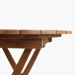 Teakholz Outdoortisch Klapptisch Sunset Ø 80-Raw Materials Clearance