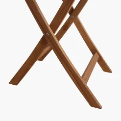 Teakholz Outdoortisch Klapptisch Sunset Ø 80-Raw Materials Clearance