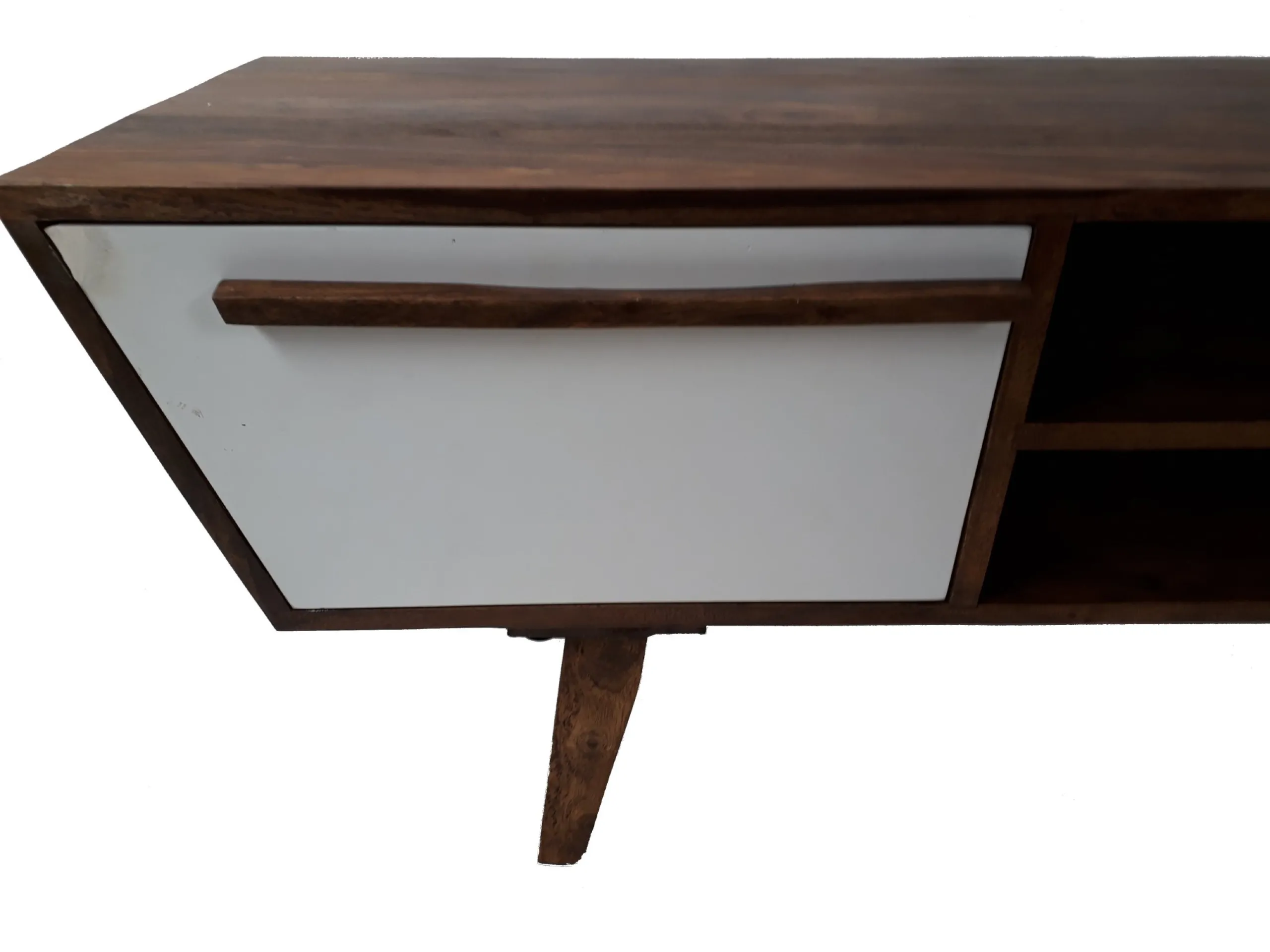 TV-Board Sideboard Vintage Oslo Trapez Massivholz Retro-Vintagehaus Discount