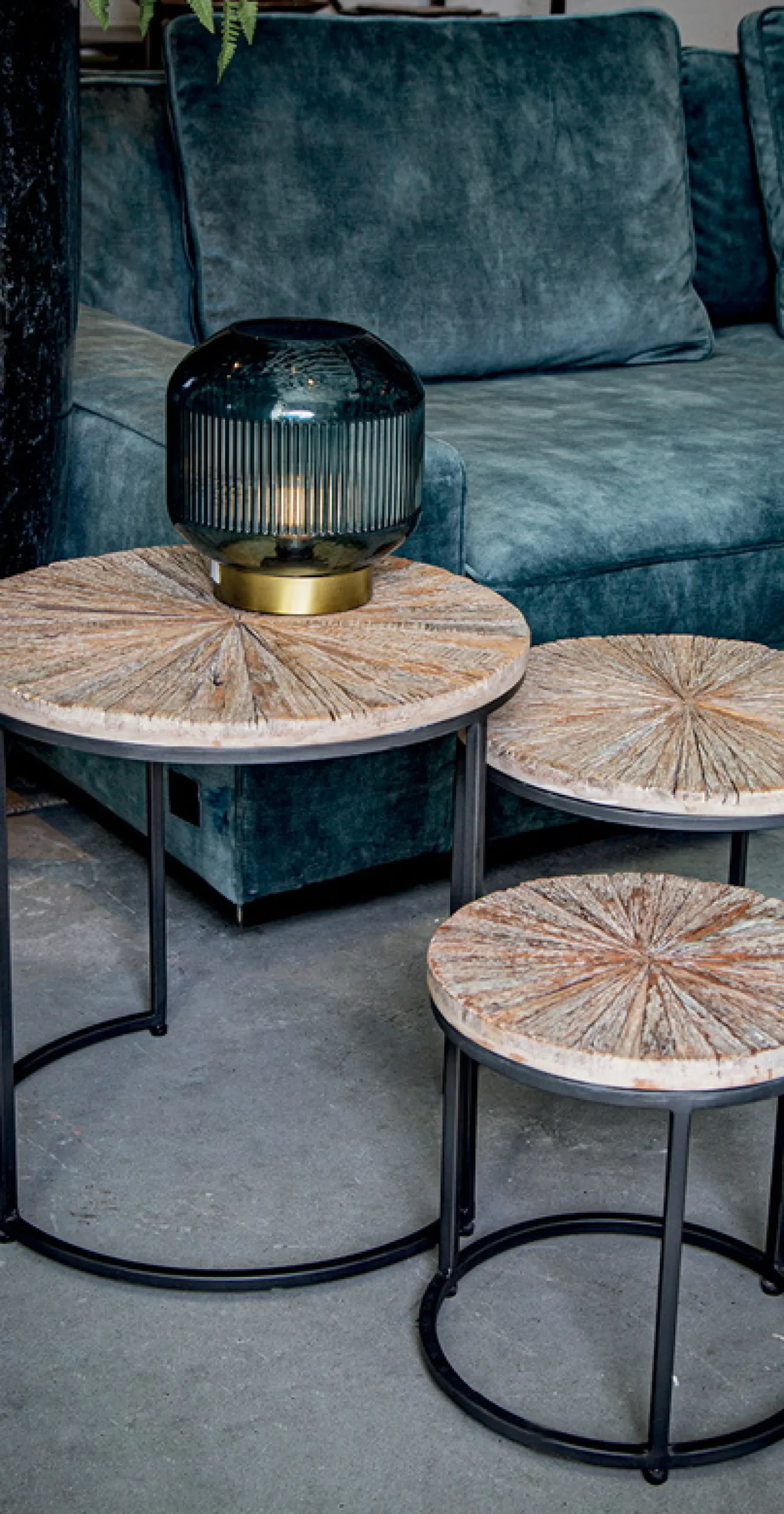 Vintage Couchtisch Natural Chic recyceltes Ulmenholz Klein-PTMD Hot